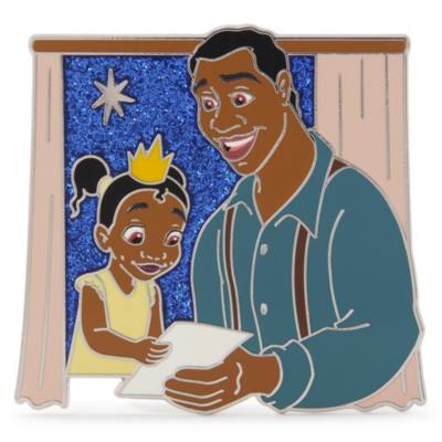 K&uuml;ss den Frosch - Tiana und Vater - Anstecknadel