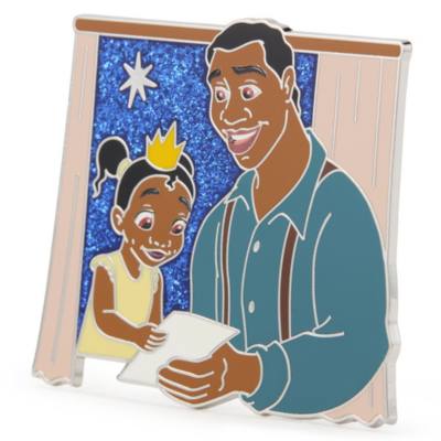 K&uuml;ss den Frosch - Tiana und Vater - Anstecknadel