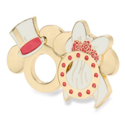 Micky Maus und Minnie Maus - Symbole - Anstecknadel mit Eheringen