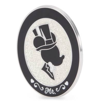 Micky Maus und Minnie Maus - Schattenriss - Mr. und Mrs. - Anstecknadelset