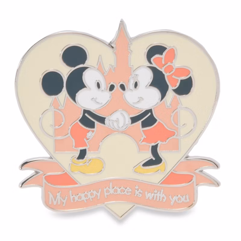 Micky Maus und Minnie Maus - Fantasyland Schloss - Happy Place - Anstecknadel