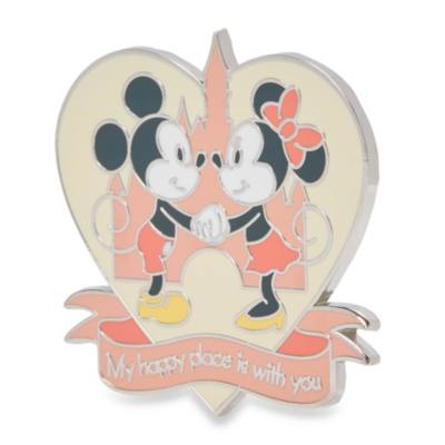 Micky Maus und Minnie Maus - Fantasyland Schloss - Happy Place - Anstecknadel