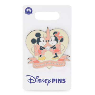 Micky Maus und Minnie Maus - Fantasyland Schloss - Happy Place - Anstecknadel