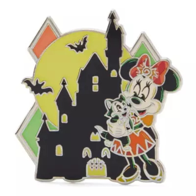 Minnie Mouse and Figaro Glow-in-the-Dark ''Happy Halloween'' Pin