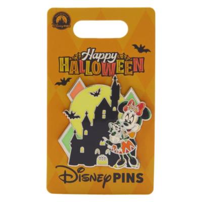Minnie Mouse and Figaro Glow-in-the-Dark ''Happy Halloween'' Pin