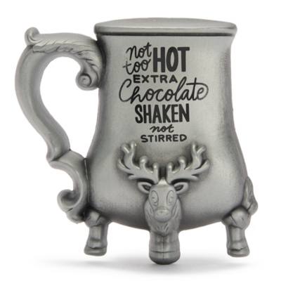 Pin's sculpt&eacute; du mug Renne Chocolat Chaud, Super No&euml;l