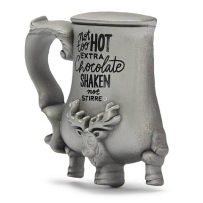 Pin's sculpt&eacute; du mug Renne Chocolat Chaud, Super No&euml;l