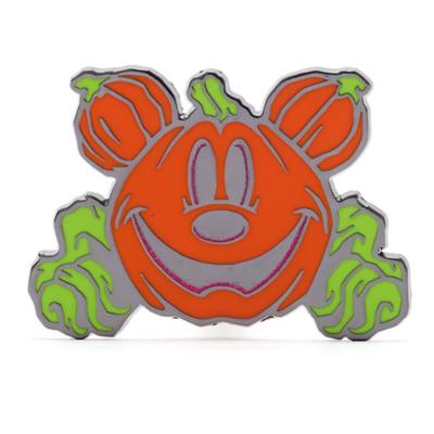 Mickey Mouse and Minnie Mouse Jack-o'-Lanterns Halloween Pin Set