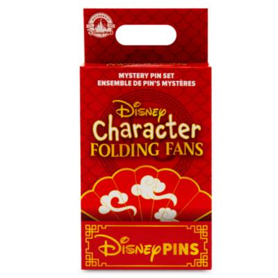 Set pins misteriosos abanicos plegables personajes Disney