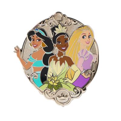 Tiana, Rapunzel, and Princess Jasmine Pin