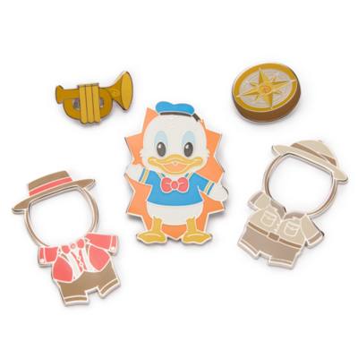 Donald Duck Disney Park Pal Outfits Magnetic Bugle Player and Explorer Pin Set