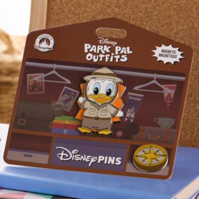 Donald Duck Disney Park Pal Outfits Magnetic Bugle Player and Explorer Pin Set