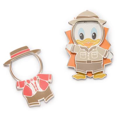Donald Duck Disney Park Pal Outfits Magnetic Bugle Player and Explorer Pin Set
