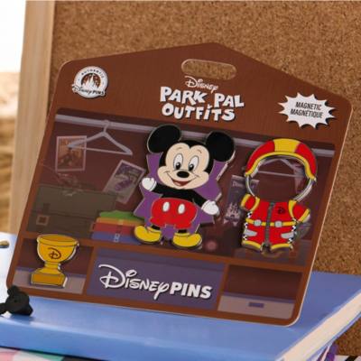 Mickey Mouse Disney Park Pal Outfits Magnetic Sheriff & Wrestler Pin Set