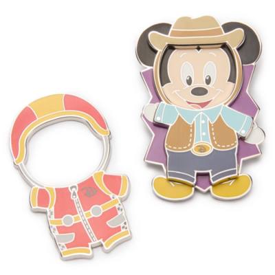 Mickey Mouse Disney Park Pal Outfits Magnetic Sheriff & Wrestler Pin Set