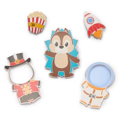 Chip Disney Park Pal Outfits Magnetic Cinema Usher & Astronaut Pin Set