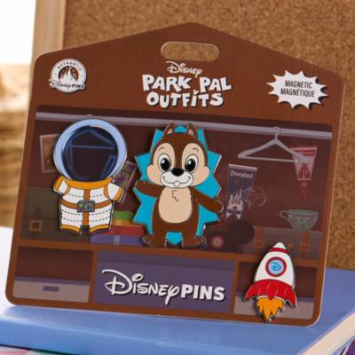 Chip Disney Park Pal Outfits Magnetic Cinema Usher & Astronaut Pin Set