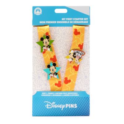 Mickey Mouse and Minnie Mouse Lanyard and Pin Set