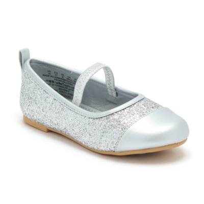 Disney Princess Silver Glitter Shoes For Kids