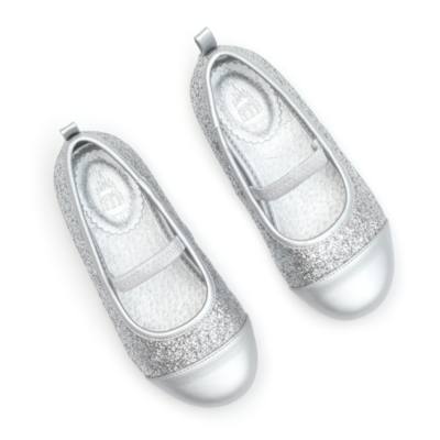 Disney Princess Silver Glitter Shoes For Kids