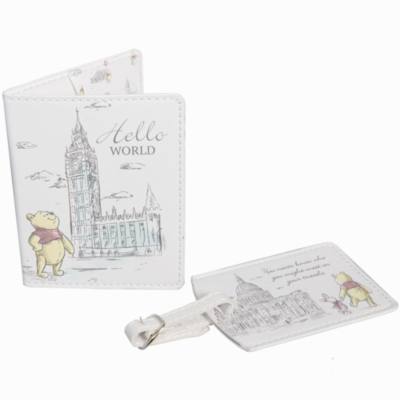 Winnie The Pooh Baby Passport Cover and Luggage Tag, Christopher Robin