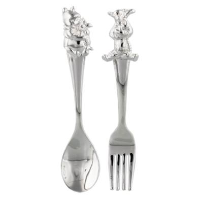 Set De Couverts Winnie L Ourson Plaques Argent Pour Bebe Shopdisney