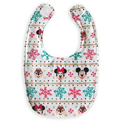 Mickey and Friends Holiday Cheer Baby Bibs, 2 Pack