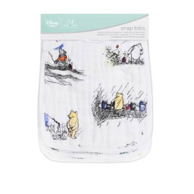 Lot de 3&nbsp;bavoirs &agrave; boutons-pression aden&nbsp;+&nbsp;anais Winnie l'Ourson