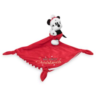 Disney Store Mickey Mouse Holiday Cheer Baby Comforter Toy