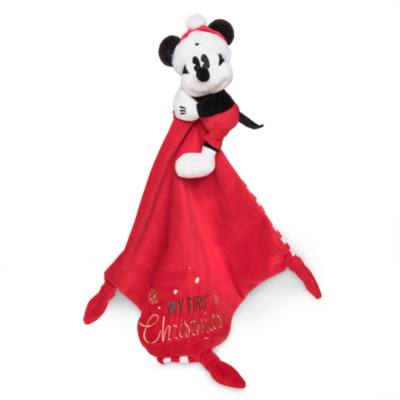 Disney Store Mickey Mouse Holiday Cheer Baby Comforter Toy