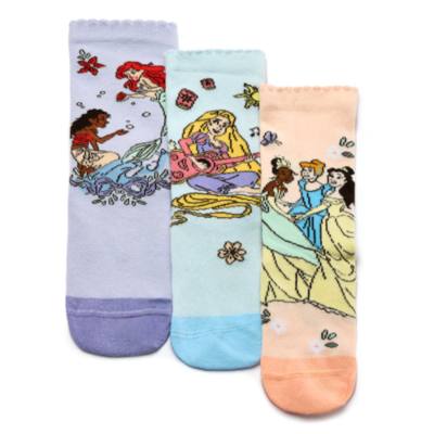Chaussettes Princesses Disney pour enfants, lot de 3&nbsp;paires