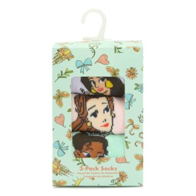 Disney Princess Socks for Kids, 3 Pack