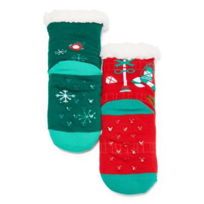 Ensemble de chaussons chaussettes Mickey et ses amis de No&euml;l pour enfants