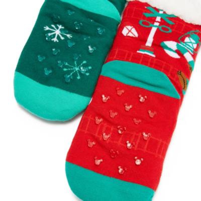 Ensemble de chaussons chaussettes Mickey et ses amis de No&euml;l pour enfants