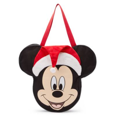 Mickey Mouse Big Face Christmas Canvas Tote Bag