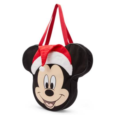 Mickey Mouse Big Face Christmas Canvas Tote Bag