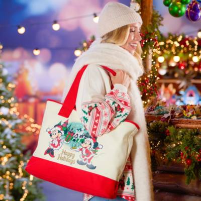 Mickey and Minnie Mouse Festive Tote Bag