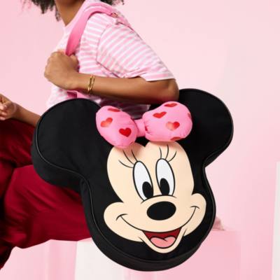 Bolso grande lona coraz&oacute;n y cara Minnie Mouse