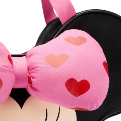 Bolso grande lona coraz&oacute;n y cara Minnie Mouse