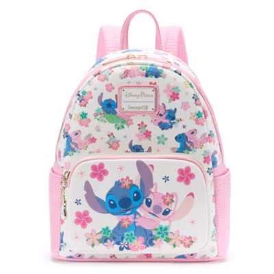 Stitch, Angel and Scrump Loungefly Mini Backpack, Lilo & Stitch