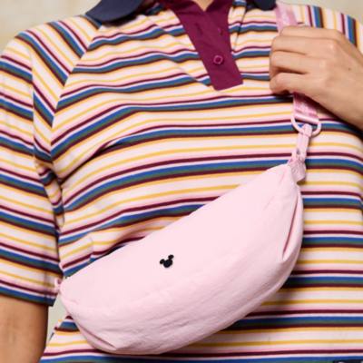 Borsa a tracolla rosa Disney con silhouette di Topolino