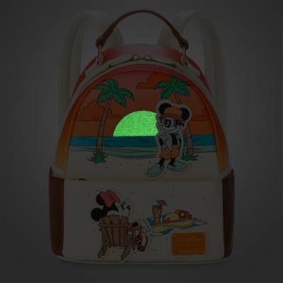 Loungefly Mickey and Minnie Mouse Beach Mini Backpack