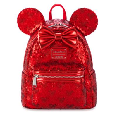 Loungefly Minnie Mouse Red Sequined Mini Backpack
