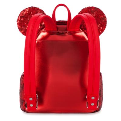 Loungefly Minnie Mouse Red Sequined Mini Backpack