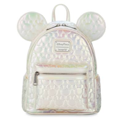 Loungefly Mickey Mouse Icon Quilted Iridescent Mini Backpack