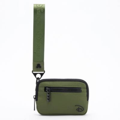 Astuccio da polso verde oliva Disney con cerniera e silhouette di Topolino