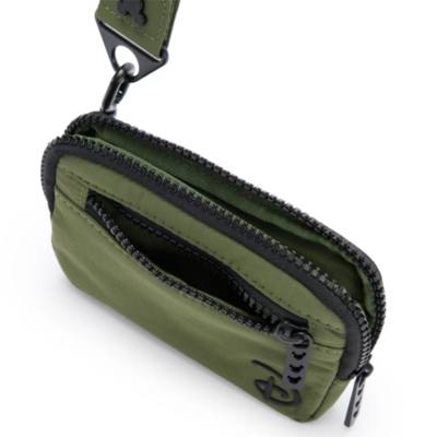 Astuccio da polso verde oliva Disney con cerniera e silhouette di Topolino