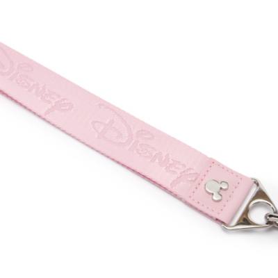Astuccio da polso rosa Disney con cerniera e silhouette di Topolino
