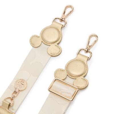 Micky Maus Symbol - Wei&szlig;er Umh&auml;ngeriemen f&uuml;r Taschen