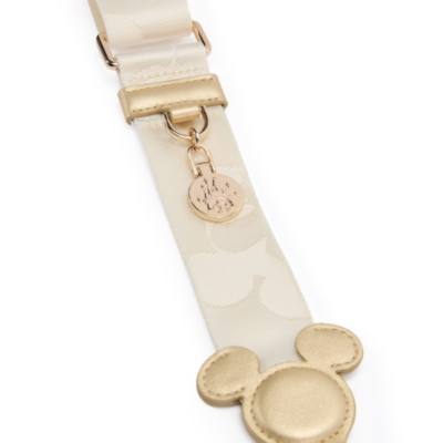 Micky Maus Symbol - Wei&szlig;er Umh&auml;ngeriemen f&uuml;r Taschen